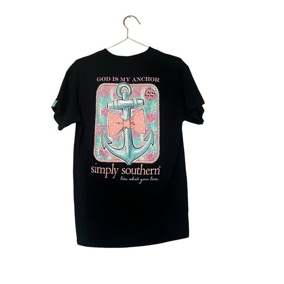 Simply Southern 'God Is My Anchor' T-Shirt - Size Medium - Picture 1 of 5
